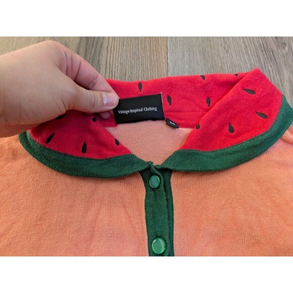 Voodoo Vixen Retro Watermelon Cardigan Sweater M - Picture 4 of 8